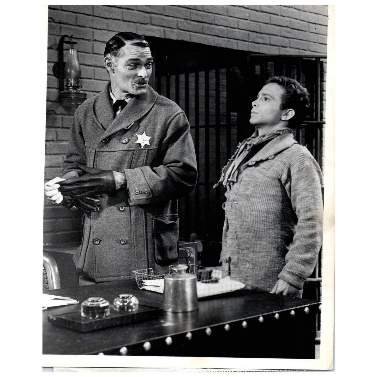 1960 ABC Press Photo John Russell Joey Grey "Lawman" Return of Owny O'Reilly AE1