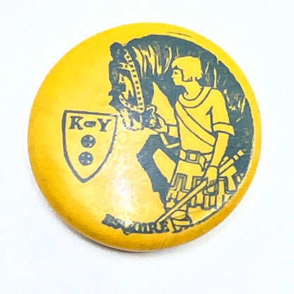 Vintage 1930s K of Y Knights of Youth Esquire Celluloid Pinback Button SD9