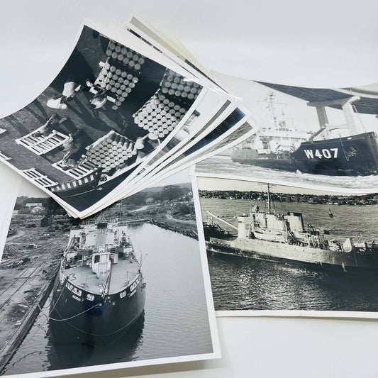 Korean War Era Lot of 9 US Coast Guard Photos USCGC Woodrush (WLB-407) 8x10 C9