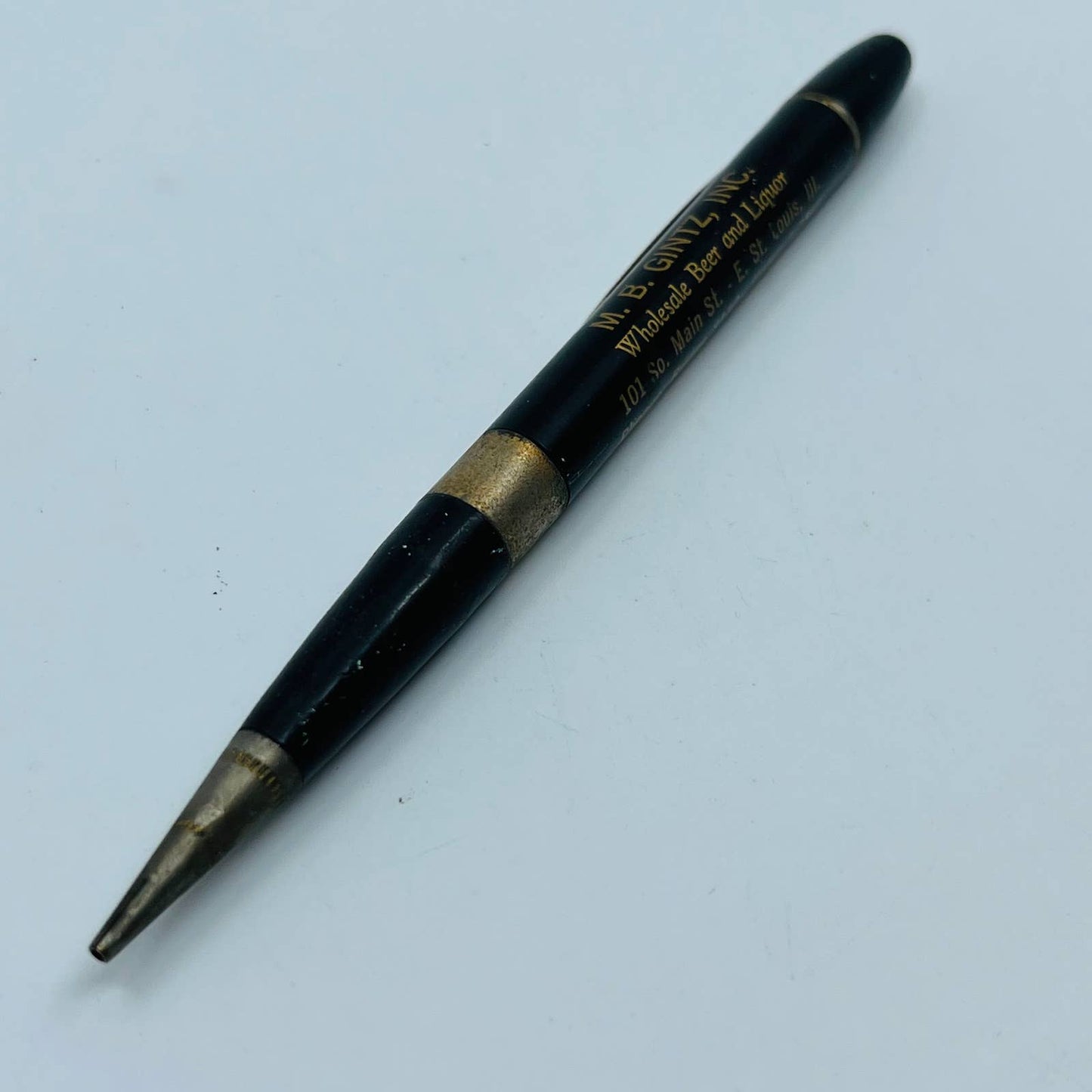 Vintage Mechanical Pencil M. B. Gintz Beer & Liquor East St. Louis IL SB3