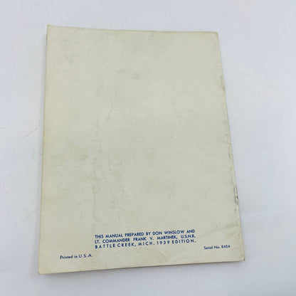 1939 Don Winslow NAVY SQUADRON OF PEACE Manual With Creed Insert C5