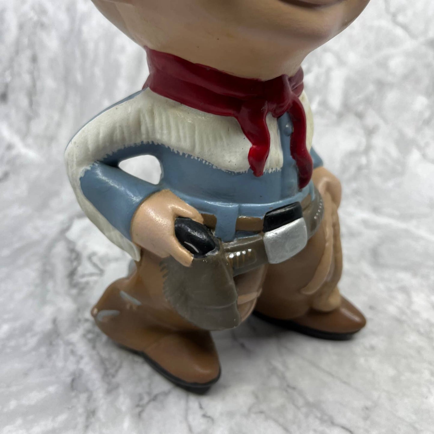 Vintage Atlantic Mold Mac Ceramic Smiley Boy Western Cowboy Boots Lasso Hat TA9
