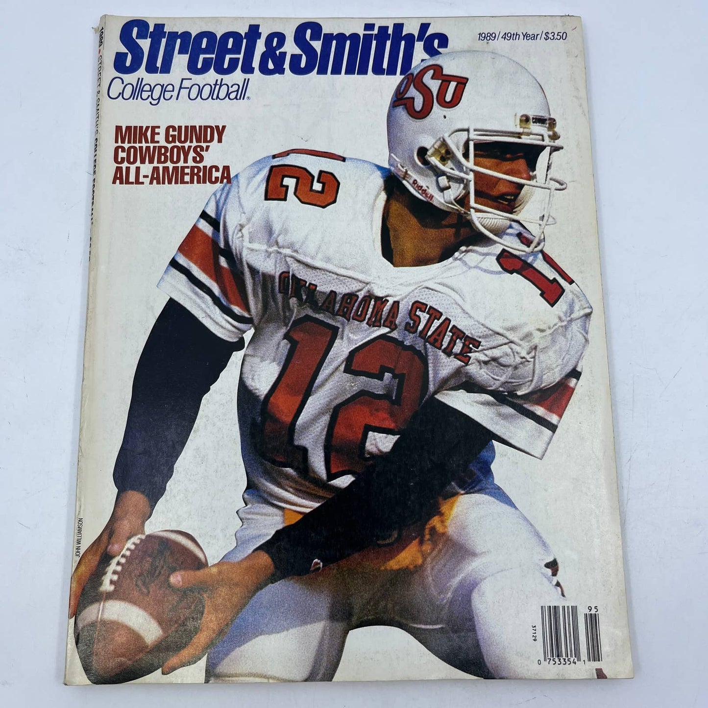 1989 Street & Smith’s College Football Yearbook Magazine Mike Gundy OSU TH3
