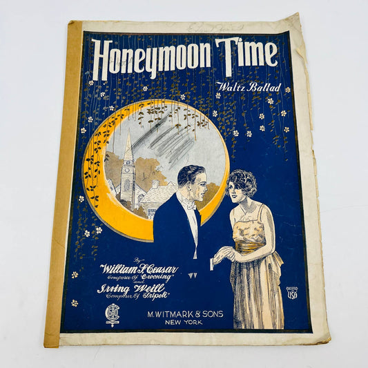 1922 Honeymoon Time Waltz Ballad William Ceasar Irving Weil Sheet Music