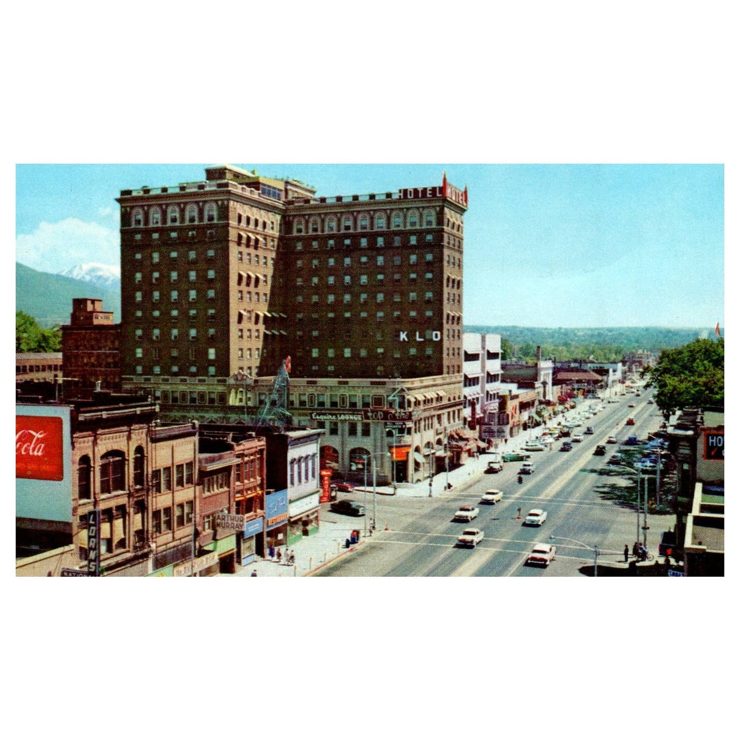 Vintage Postcard - Looking South on Washington Street Ogden Utah 1959 AD9