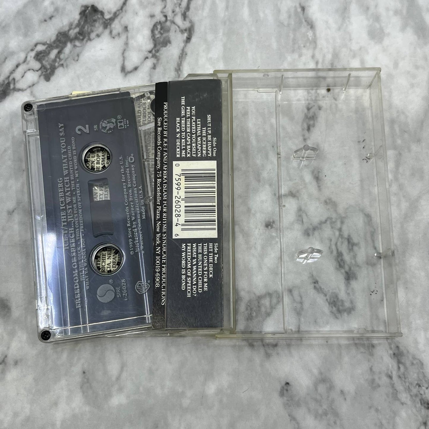 Ice T - The Iceberg / Freedom of Speech Watch What You Say Cassette Tape TC7-48