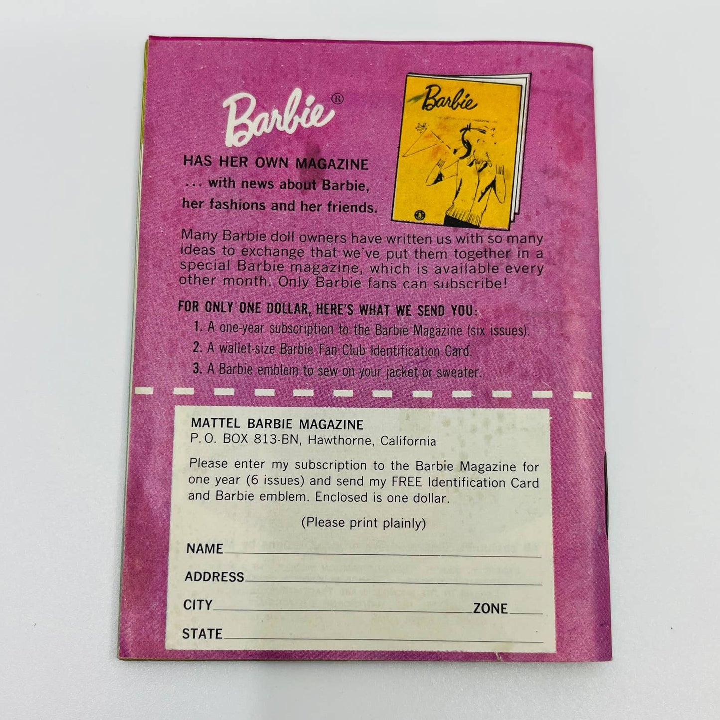 1962 Barbie and Ken Mini Fashion Catalog-50 pages SC1