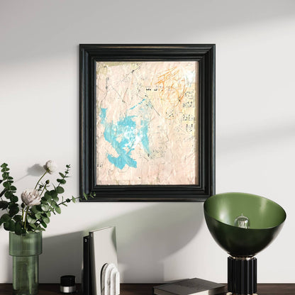 Original Framed Mixed Media Abstract Art Painting 12.5x14.5 “Blush" With COA TK1