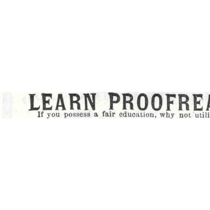 Learn Proofreading Home Correspondence Class Philadelphia - 1903 Ad AK5-S30