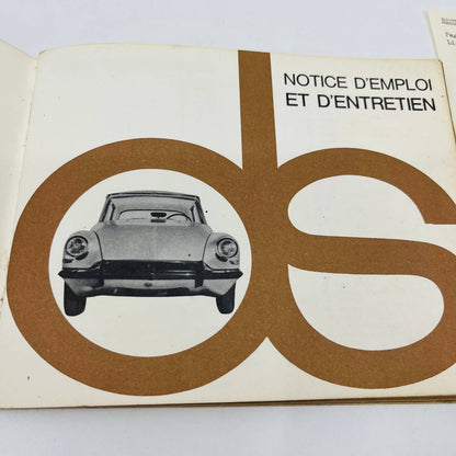 1966 CITROEN DS 21 MECANIQUE OWNER'S MANUAL FRENCH BA1