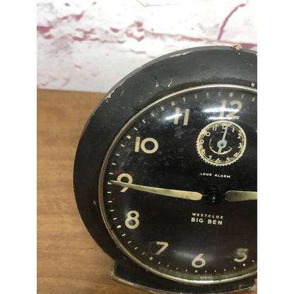 Vintage Black Westclox USA Big Ben Alarm Clock La Salle IL Untested TH4