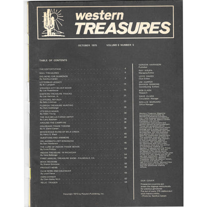 Western Treasures and Eastern Treasures Magazine Metal Detecting Oct 1975 M3