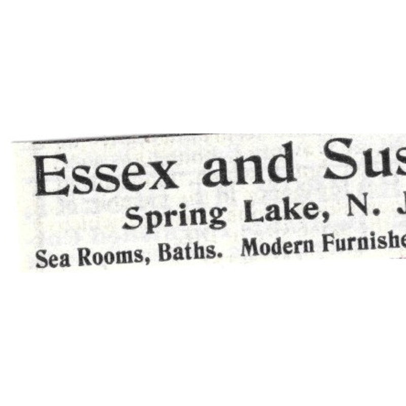 Essex and Sussex Spring Lake New Jersey - 1903 Original Ad AK5-S28