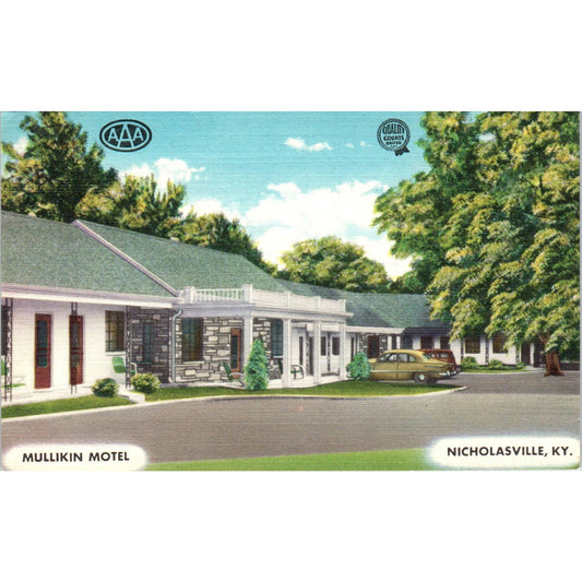Mullikin Motel S.D. Mullikin Nicholasville KY - Original Postcard TJ7-RP2