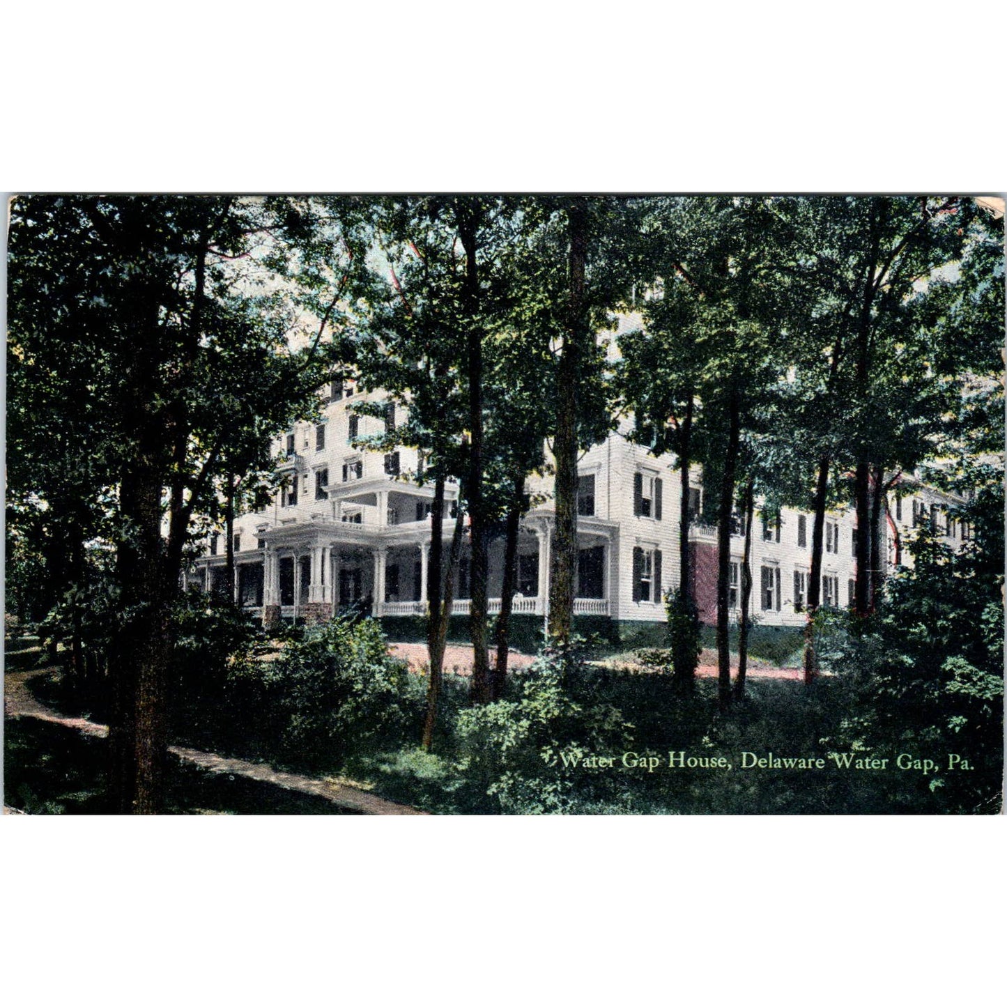 1911 Postcard Water Gap House, Delaware Water Gap PA TD8-P2