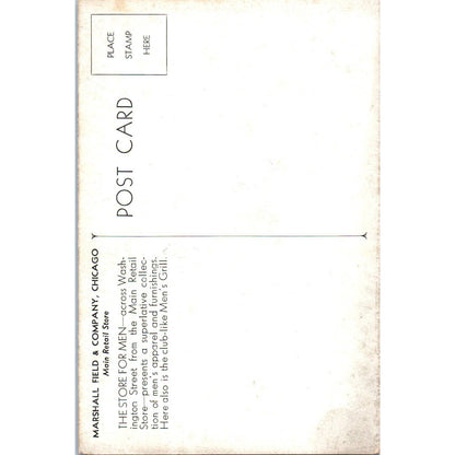 Marshall Field & Co Chicago The Store for Men Original Postcard TK1-25