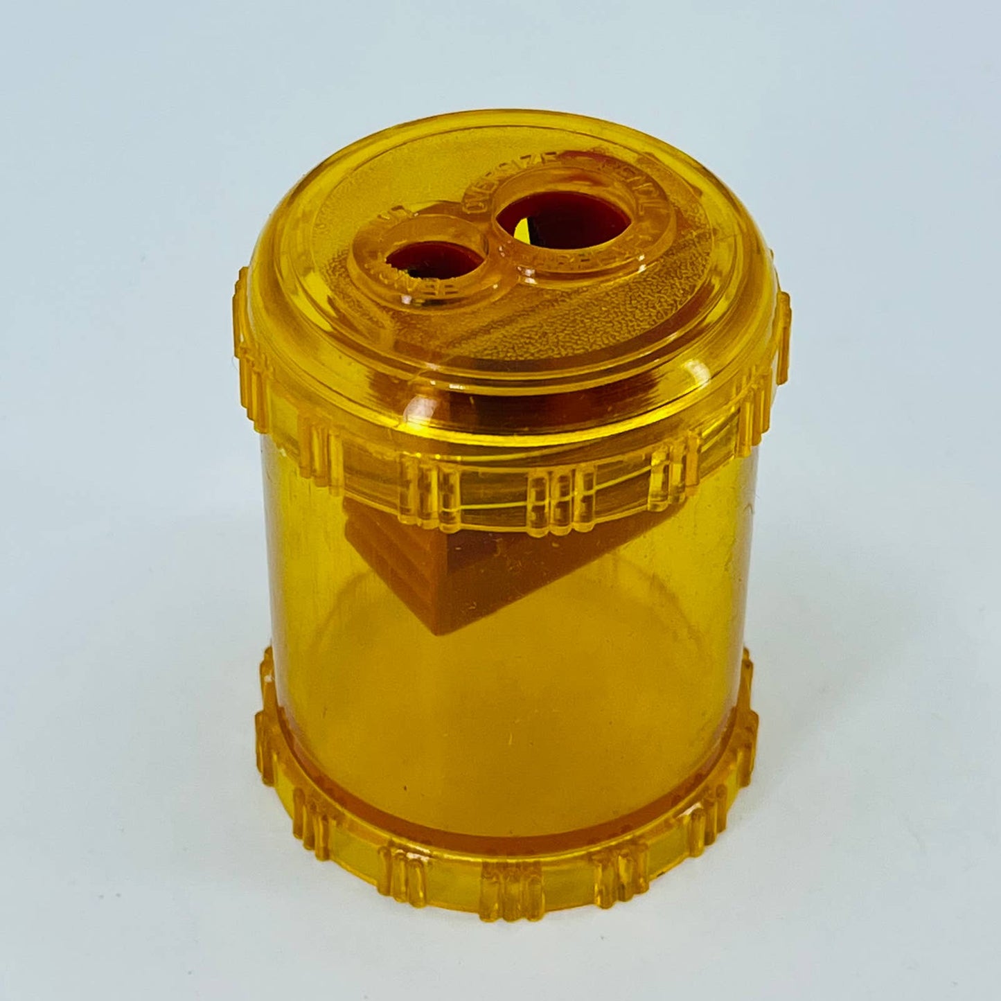 Vintage 1970s LO Yellow Acrylic Pencil Sharpener 2.5” TB6