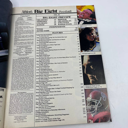 1987 Athlon’s Nebraska Cornhuskers & Big 8 Football Preview Magazine TH3