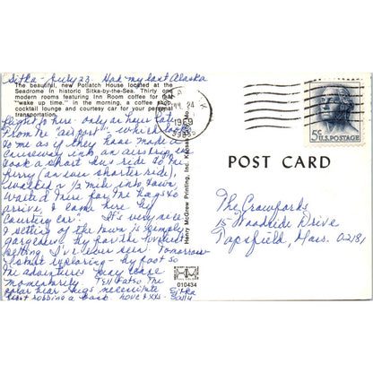 Potlatch House Sitka-By-The-Sea 1969 Alaska Original Postcard TK1-30