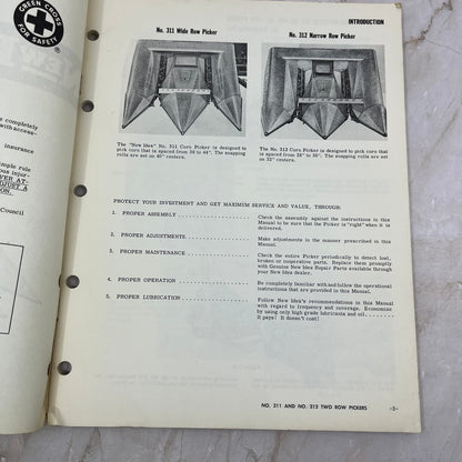 New Idea Operator's Manual No. 311 & 312 Two Row Pull Type Gathering Units TJ9