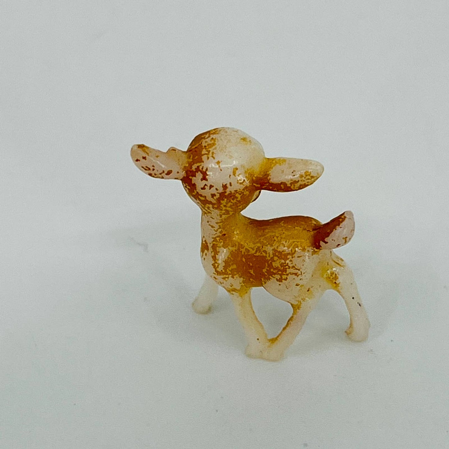 Miniature 1950s Tiny Celluloid Fawn Deer Figurine 1” SB1