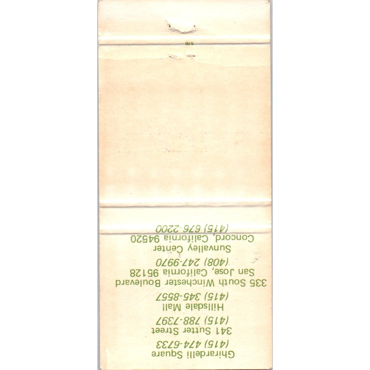 The Magic Pan Creperie California Advertising Matchbook Cover MM10-3