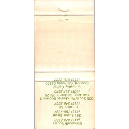 The Magic Pan Creperie California Advertising Matchbook Cover MM10-3