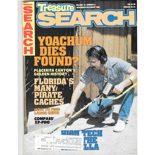 Treasure Search Magazine 1988 Nov/Dec Metal Detecting Gold Diamonds M2