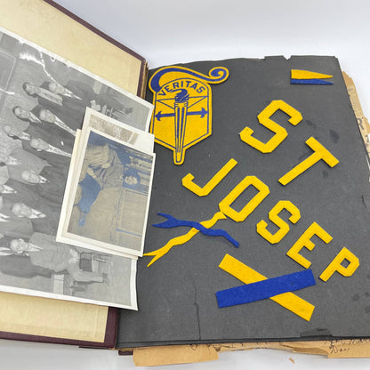 1948 LOADED SCRAPBOOK St. Joseph’s Academy Adrian MI Veronica Harvard TE7