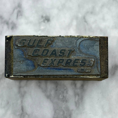 Vintage Printing Letterpress Printers Block Plate Gulf Coast Express Inc. TJ513