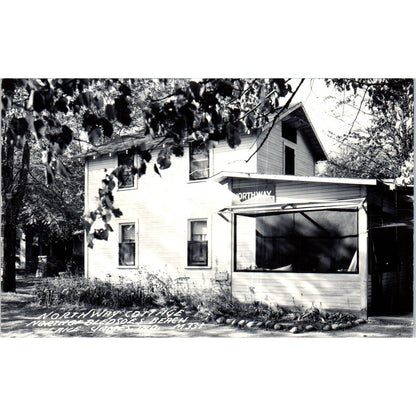 Northway Cottage Bledsoe's Beach Lake James IN 1950s Original Postcard TK1-P12