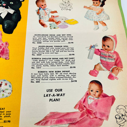 1959 CHRISTMAS TOY CATALOG Glaser’s Juvenile Furniture & Toys Baltimore MD BA3