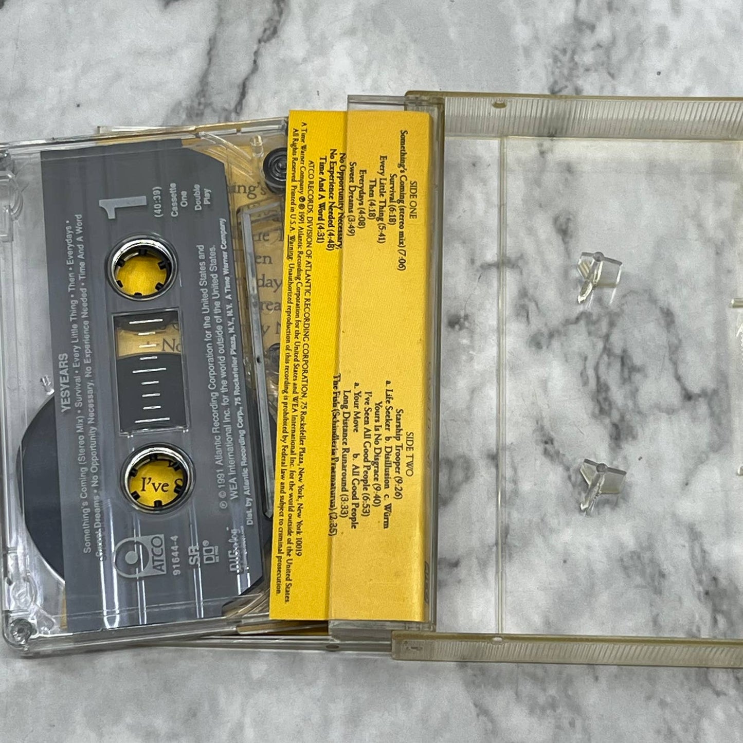 YES - Yesyears Volume 1 Cassette Tape TJ6-78