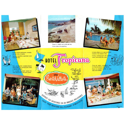 1960s Puerto Vallarta Hotel Tropicana Travel Brochure and Rate Sheet SE4