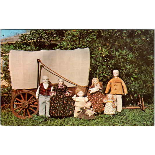 The Nugget Family Sacramento Pioneer Doll Club Miniature Family Postcard PB6