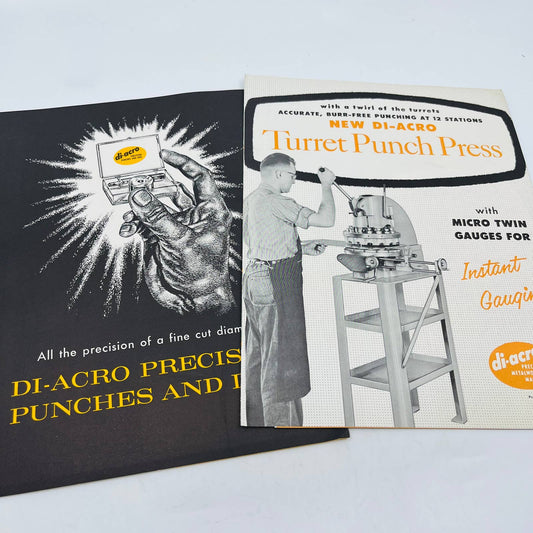 1958 Set of 2 CNC Die Cutting Metalworking Catalogs Di-Acro Punch Press C7