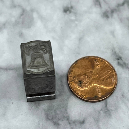 Vintage Printing Letterpress Printers Block Plate Liberty Bell TJ58