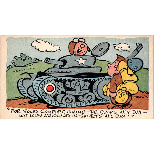 1943 WW2 R.H.D. Corp U.S. Army Comic Original Postcard P1-13-10