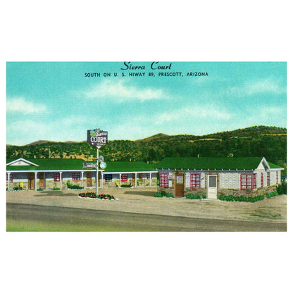 Sierra Court Prescott Arizona - Postcard TJ8-2