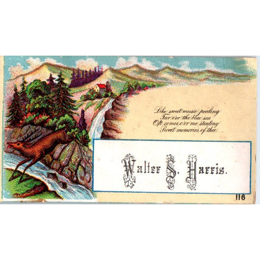 1880s Victorian Calling Card - Walter S. Harris SF2