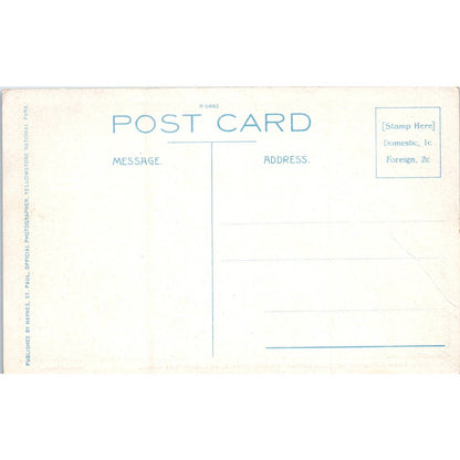 Grand Canyon Hotel Lounge Yellowstone Park Original Postcard TK1-P15