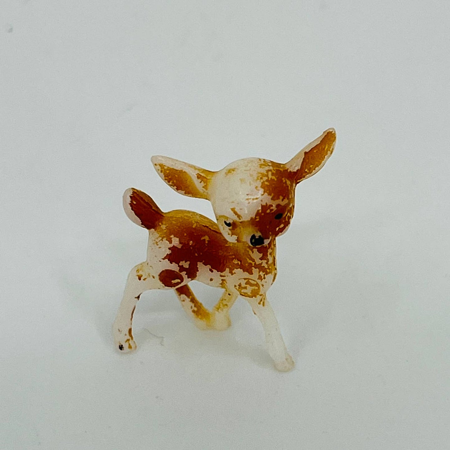 Miniature 1950s Tiny Celluloid Fawn Deer Figurine 1” SB1