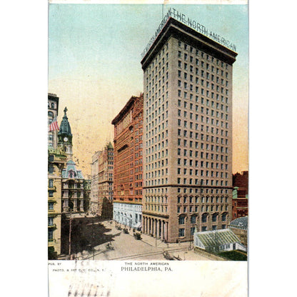 1906 Postcard The North American Tower, Philadelphia PA TI1-1