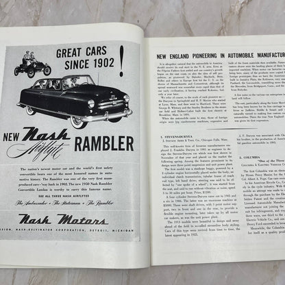 Antique Auto Show April 15-23 1950 Boston, MA Program Veteran Motor Car Club TC5