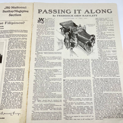 1916 The National Sunday Magazine Oct. 8 Norman Rockwell Cover Chicago FL3