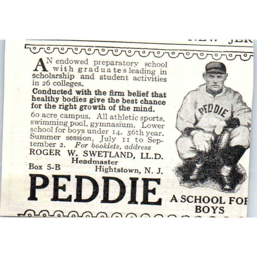 Rydal Ogontz School Abby A Sutherland Montgomery Co PA - 1921 Original Ad TJ7-S7