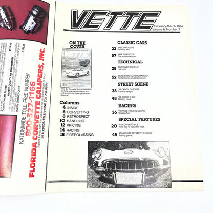1984 Feb/Mar - VETTE Magazine Corvette 84 CONVERTIBLE SCREW-ON SUPERCHARGER TG1