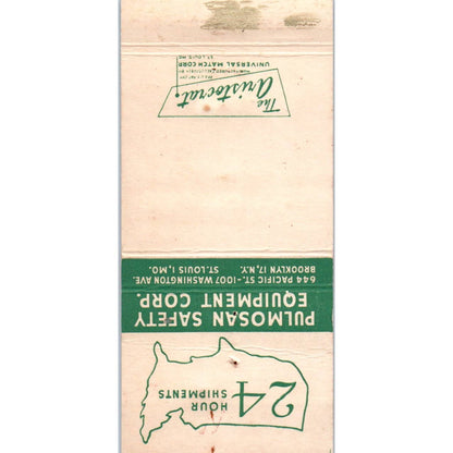 Pulmosan Safety Equipment Advertising Matchbook Cover SA1-M11