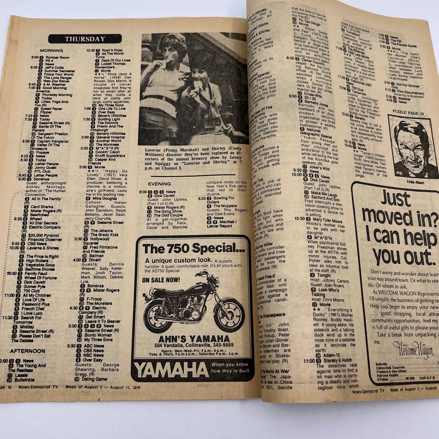 1979 Aug 5 Bellville IL News-Democrat TV Listings Magazine Dorothy TG6