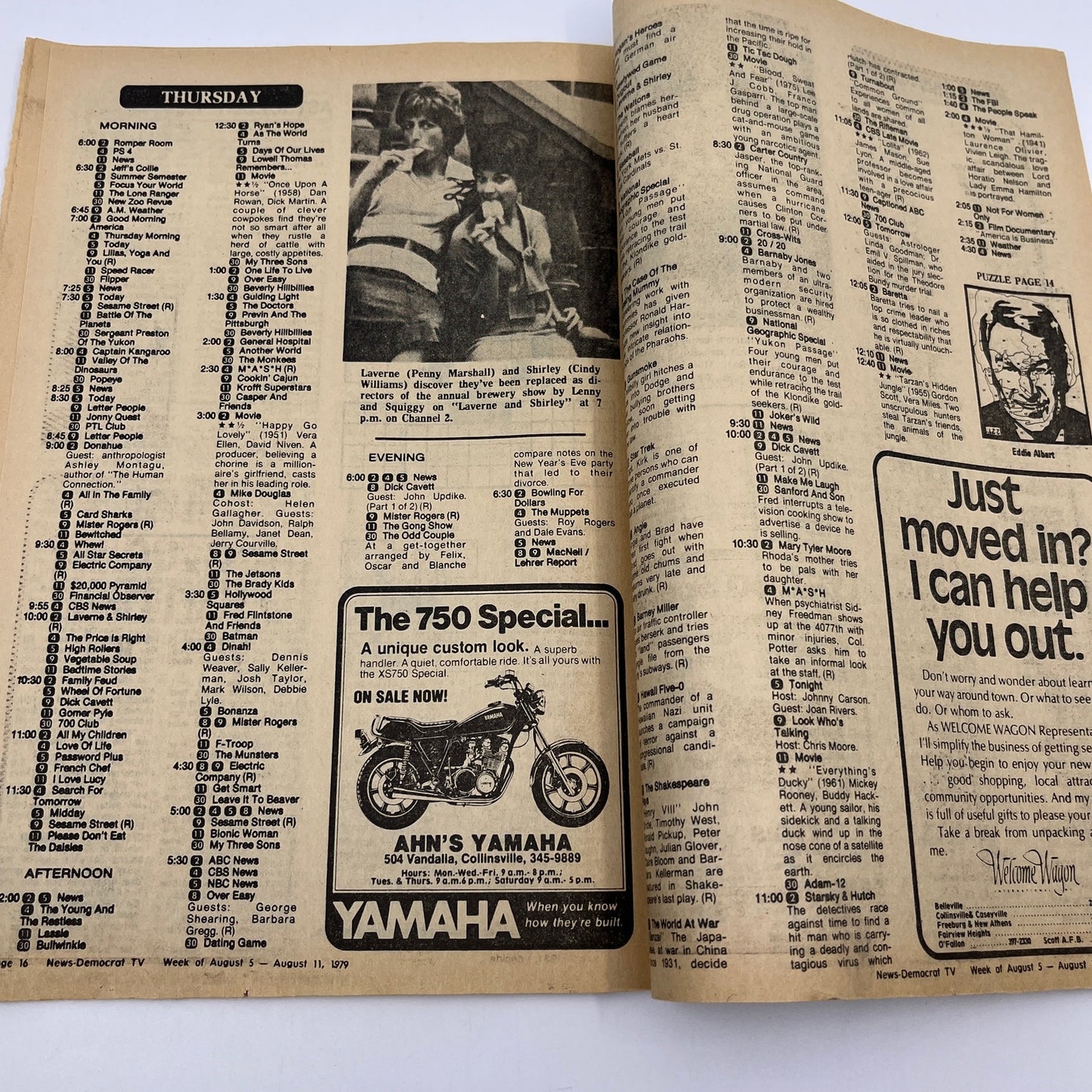 1979 Aug 5 Bellville IL News-Democrat TV Listings Magazine Dorothy L4-1